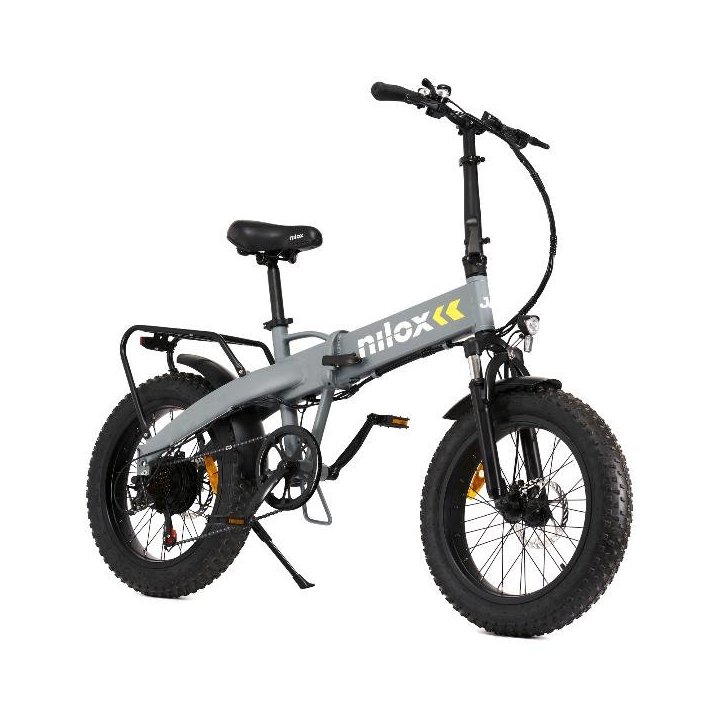 Bicicleta Electrica Nilox J4 Plus 20" Aluminio 250w Autonomia 70km Velocidad 25km h 24kg Color Gris