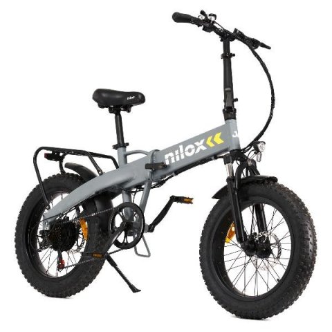 Bicicleta Electrica Nilox J4 Plus 20" Aluminio 250w Autonomia 70km Velocidad 25km h 24kg Color Gris