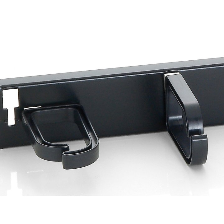 Panel Organizador De Cables Color Negro 1u Para...