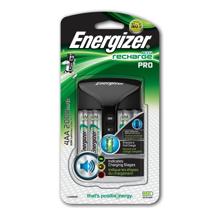 Cargador Pilas Recargables Energizer Pro Incluye 4xaa De 2000mah Sirve Para Aa Y Aaa