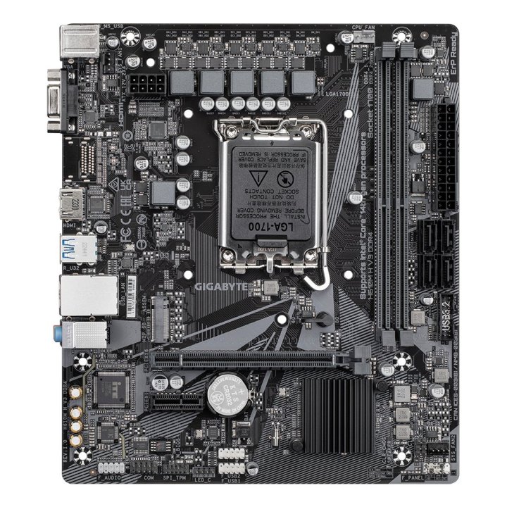Pb Gigabyte H610m H V3 Ddr4 M-atx Skt 1700 Intel Gen 12 13 14 2xddr4 3200mhz Hdmi Vga Usb3,2 1xm.2