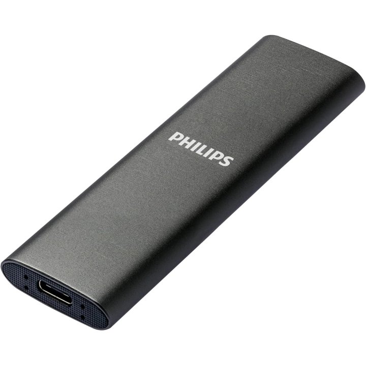 Disco M.2 Externo Philips 500gb Usb-c/usb3.0 540mb/s Ultra Slim Gris
