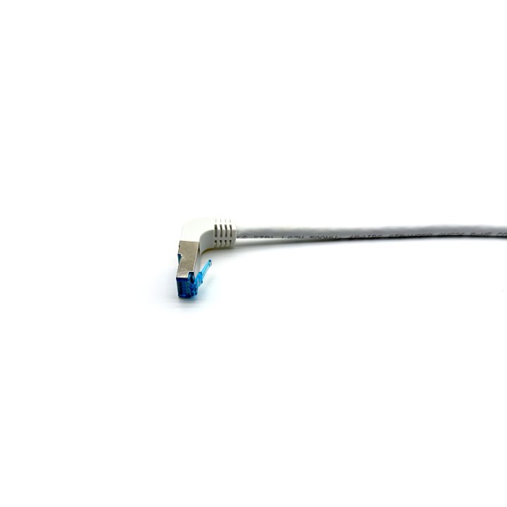 Latiguillo Apantallado S ftp Categoria 6a  Conector Angulo Recto Libre Halogenos 3m Color Blanco