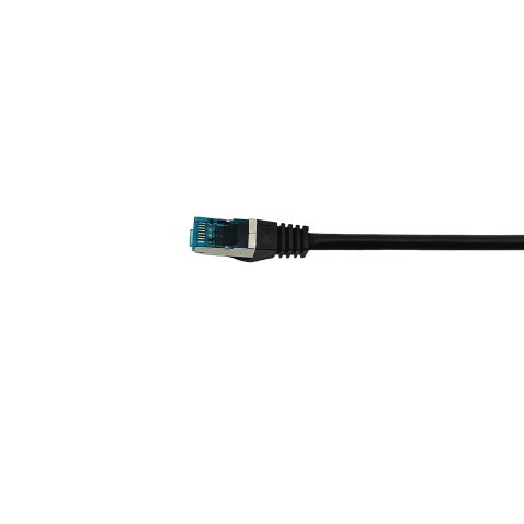 Latiguillo Apantallado S ftp Categoria 6a  Conector Angulo Recto Libre Halogenos 5m Color Negro
