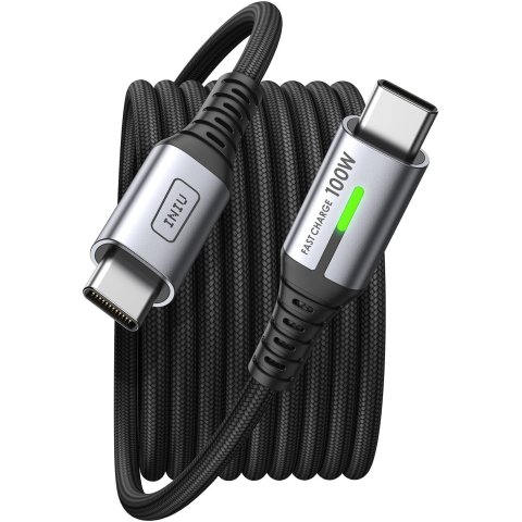 Iniu Cable Usb-c 100w Cable Para Carga Rapida, Trenzado Tipo Nailon 