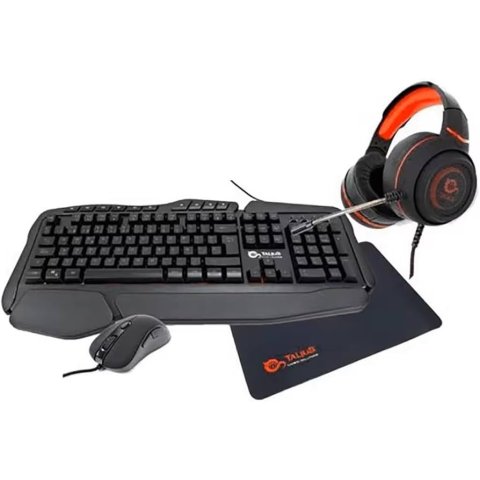 Teclado Mouse Headset Y Alfombrilla Talius Gaming Kit V.2 Black