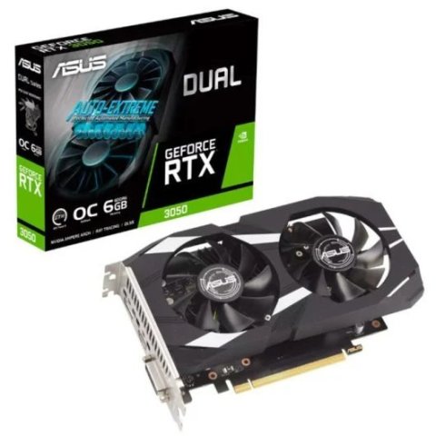 Vga Asus Dual-rtx3050-06g 6gb Gddr6 1xdisplayport 1.4a 1xhdmi 2.1a Dual Fan Cuda 2304 96bit 90yv0k60-m0na00