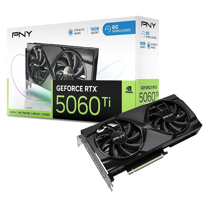  Vga Pny Geforce Rtx 5060 Ti 16gb Gddr7 128 Bit Cuda 4608 3xdp 1xhdmi 180w Dual Fan Vcg5060t16dfxpb1