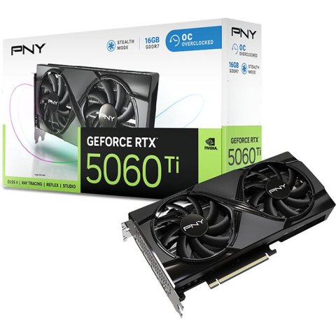  Vga Pny Geforce Rtx 5060 Ti 16gb Gddr7 128 Bit Cuda 4608 3xdp 1xhdmi 180w Dual Fan Vcg5060t16dfxpb1