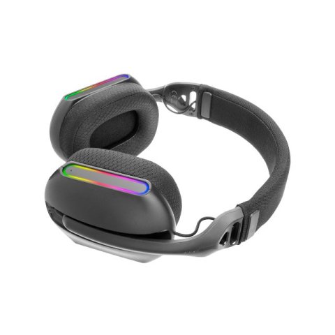 (km0) Headset Bluetooth Mars Gaming Mhwpro 7.1 Tecnologia 3d Bt 2.4ghz Jack 3.5mm Argb Bat 40h Negrocash30