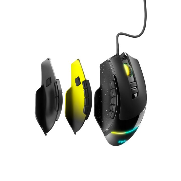(km0) Mouse Energy Sistem Gaming Rgb Esg M5 Triforce 15 Botones Configurables Huano Con 3 Botoneras 10000dpi Peso Regulable R