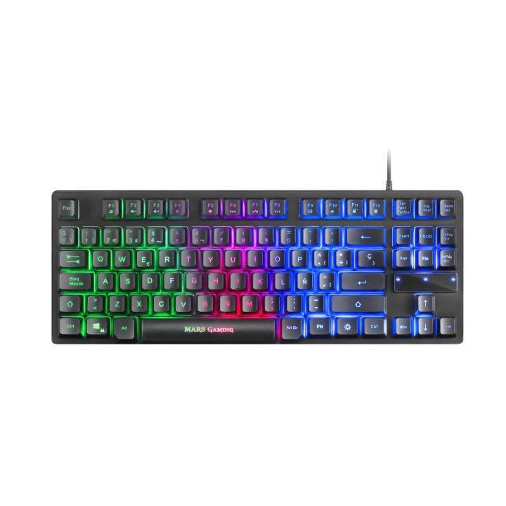 (km0) Teclado Y Mouse Mars Gaming Mcptkl Teclado De Formato Reducido Tkl Rgb Brathing & Flow Mouse 3200dpi H-mech Rgb Cash30