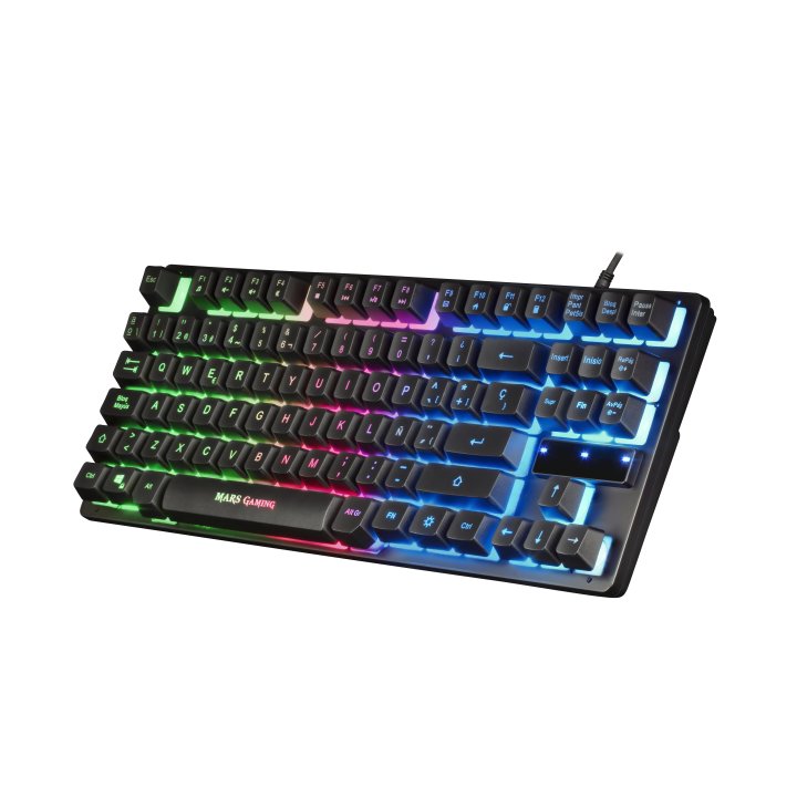 (km0) Teclado Y Mouse Mars Gaming Mcptkl Teclado De Formato Reducido Tkl Rgb Brathing & Flow Mouse 3200dpi H-mech Rgb Cash30