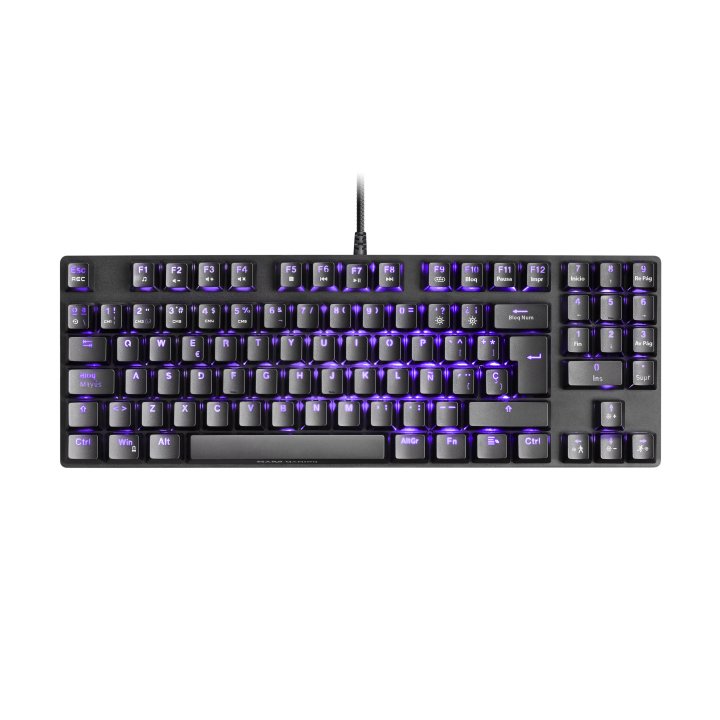 (km0) Teclado Mecanico Compacto Tkl Mars Gaming Mkrevo Pro Black Switch Outemu Pro Blue Chipset Vision Mcu Full Rgb Pad Numer