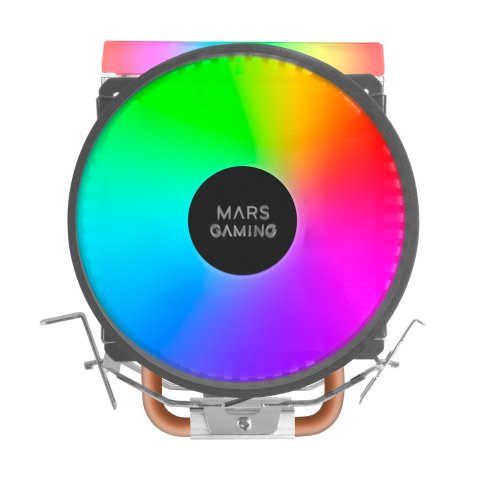 (km0) Ventilador Con Disipador Para Cpu Mars Gaming Mcpu33 Black Dual Frgb 3 Heatpipes Aluminio Pwm 110mm Tdp Hast 140w Cash3