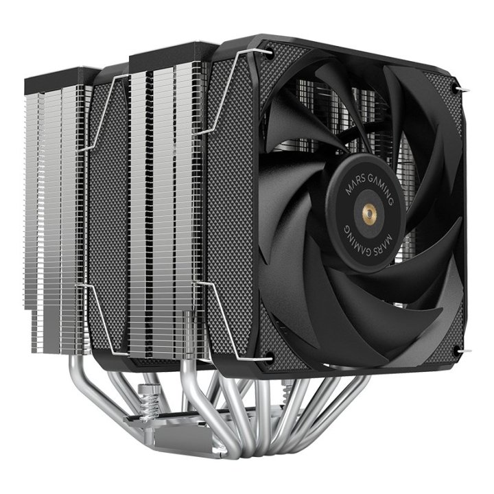 (km0) Ventilador Con Disipador De Cpu Mars Gaming Mcpu-xu6 Black Dual 6 Heatpipes Tdp 300w Doble Disipador Cash30