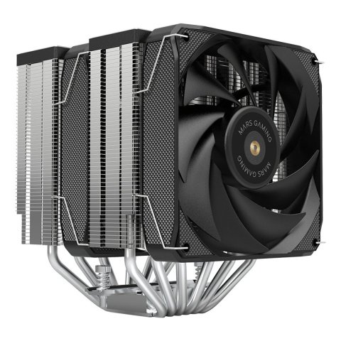 (km0) Ventilador Con Disipador De Cpu Mars Gaming Mcpu-xu6 Black Dual 6 Heatpipes Tdp 300w Doble Disipador Cash30
