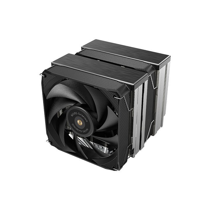 (km0) Ventilador Con Disipador De Cpu Mars Gaming Mcpu-xu6 Black Dual 6 Heatpipes Tdp 300w Doble Disipador Cash30