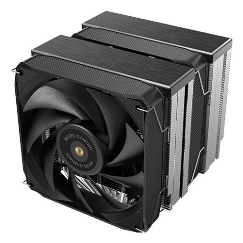 (km0) Ventilador Con Disipador De Cpu Mars Gaming Mcpu-xu6 Black Dual 6 Heatpipes Tdp 300w Doble Disipador Cash30