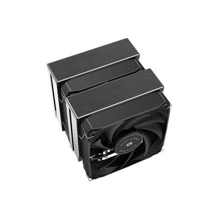 (km0) Ventilador Con Disipador De Cpu Mars Gaming Mcpu-xu6 Black Dual 6 Heatpipes Tdp 300w Doble Disipador Cash30