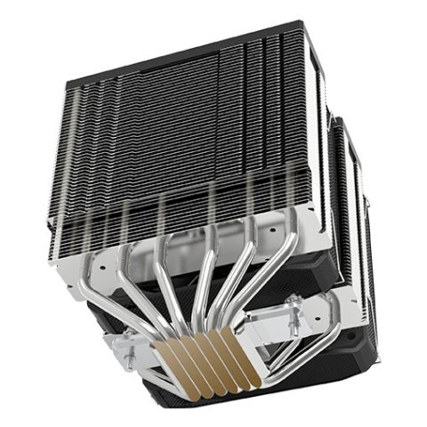(km0) Ventilador Con Disipador De Cpu Mars Gaming Mcpu-xu6 Black Dual 6 Heatpipes Tdp 300w Doble Disipador Cash30