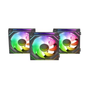 (km0) Kit 3xventilador Interno Arg Dinamico Mars Gaming Mf-linkfinity Kit Black Modulares Pwm 120mm 360º Argb Cash30 2