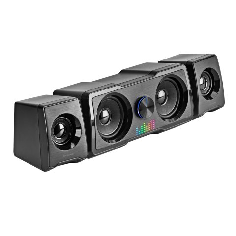 (km0) Altavoces 2.2 Mars Gaming Ms22 Sistema De Doble Subwoofer 35w Rgb Flow Conexion Jack 3.5mm Negro Alimentacion Por Usb C