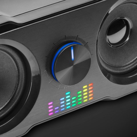 (km0) Altavoces 2.2 Mars Gaming Ms22 Sistema De Doble Subwoofer 35w Rgb Flow Conexion Jack 3.5mm Negro Alimentacion Por Usb C