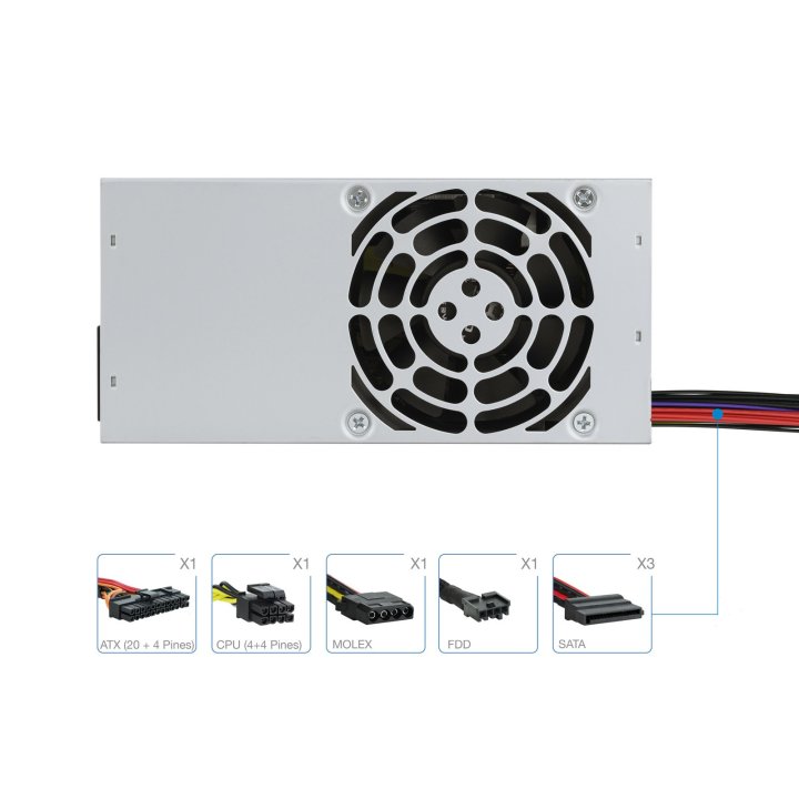 Fuente De Alimentacion Tfx Tooq 500w Tqep-tfx500s-o Ventilador De 80mm Medidas 175x85x65 Destinada A Reparaciones