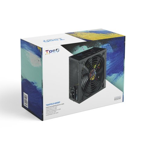 Fuente De Alimentacion Tooq Tqapolo-600sp 600w Fan 12cm 5 Sata 3 Molex 2 Pcie (6+2 Y 6) Interruptor Negra Destinada A Reparac
