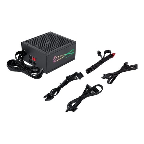 Fuente De Alimentacion Modular Aerocool 650w Lux Pro Certificado 80+ Bronze Apfc Vent. 14cm Rgb