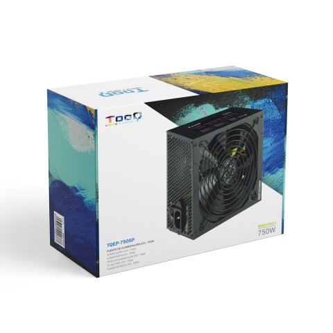 Fuente De Alimentacion Tooq 750w Tqapolo-750sp Fan 12cm 5 Sata Molex Pcie (6+2 Y 6) Interruptor Negra Destinada A Reparacione