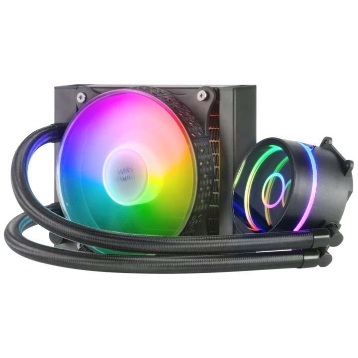 Sistema De Refrigerancion Liquida Mars Gaming Ml-one120 Black 12x12 Iluminacion Frgb Tpd 200w Para Procesadores Intel Y Amd