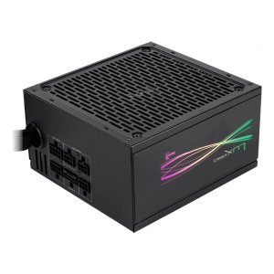 Fuente De Alimentacion Modular Aerocool 1000w Lux Pro Certificado 80+ Gold Apfc Vent.14cm Rgb