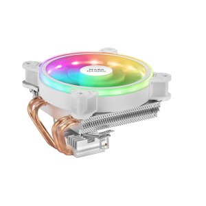 Ventilador Con Disipador Para Cpu Mars Gaming Mcpu220 White Iluminacion Dual Argb Perfil Bajo Disipador De Aluminio Y Ventila