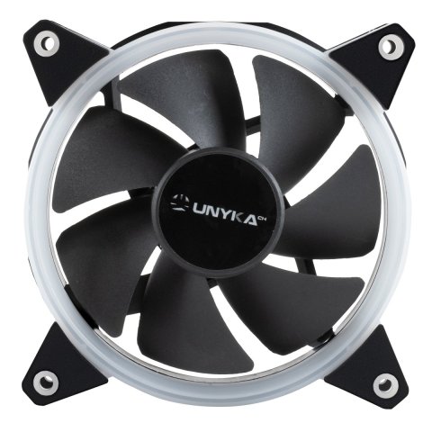 Kit 3xventilador Interno Unyka Candy 120mm Anillo Argb Led 7 Aspas 1500rpm Con Mando A Distancia