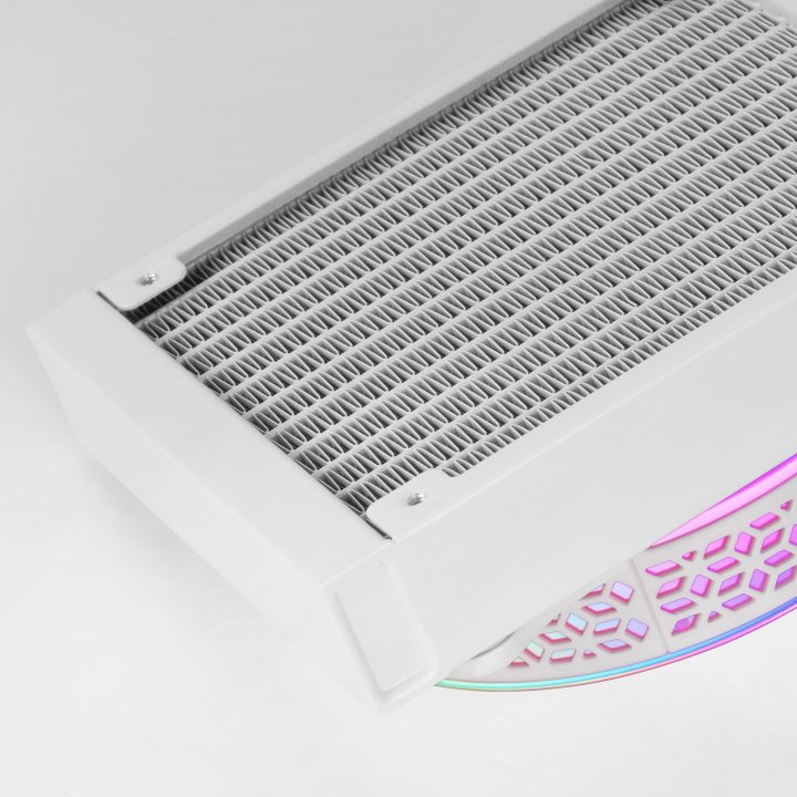 Sistema De Refrigerancion Liquida Mars Gaming Ml-one120 White 12x12 Iluminacion Frgb Tpd 200w Para Procesadores Intel Y Amd