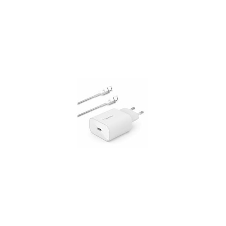 Cargador De Pared Belkin Wca004vf1mwh-b6 Boost Charge Ubs-c 25w + Cable Usb-c 1m Blanco