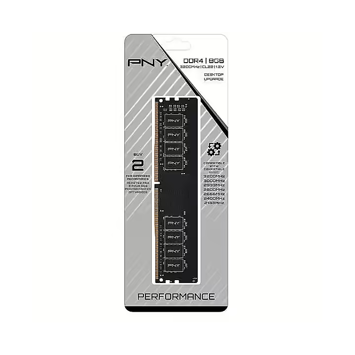 Ddr4 8gb 3200mhz Pny Cl 22 1x8 1.2v Md8gsd43200-si