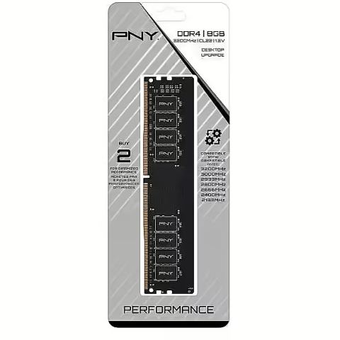 Ddr4 8gb 3200mhz Pny Cl 22 1x8 1.2v Md8gsd43200-si